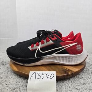 Nike Air Zoom Pegasus 38 UGA Bulldogs Red Black Running Shoe Mens 13 DJ0828-001